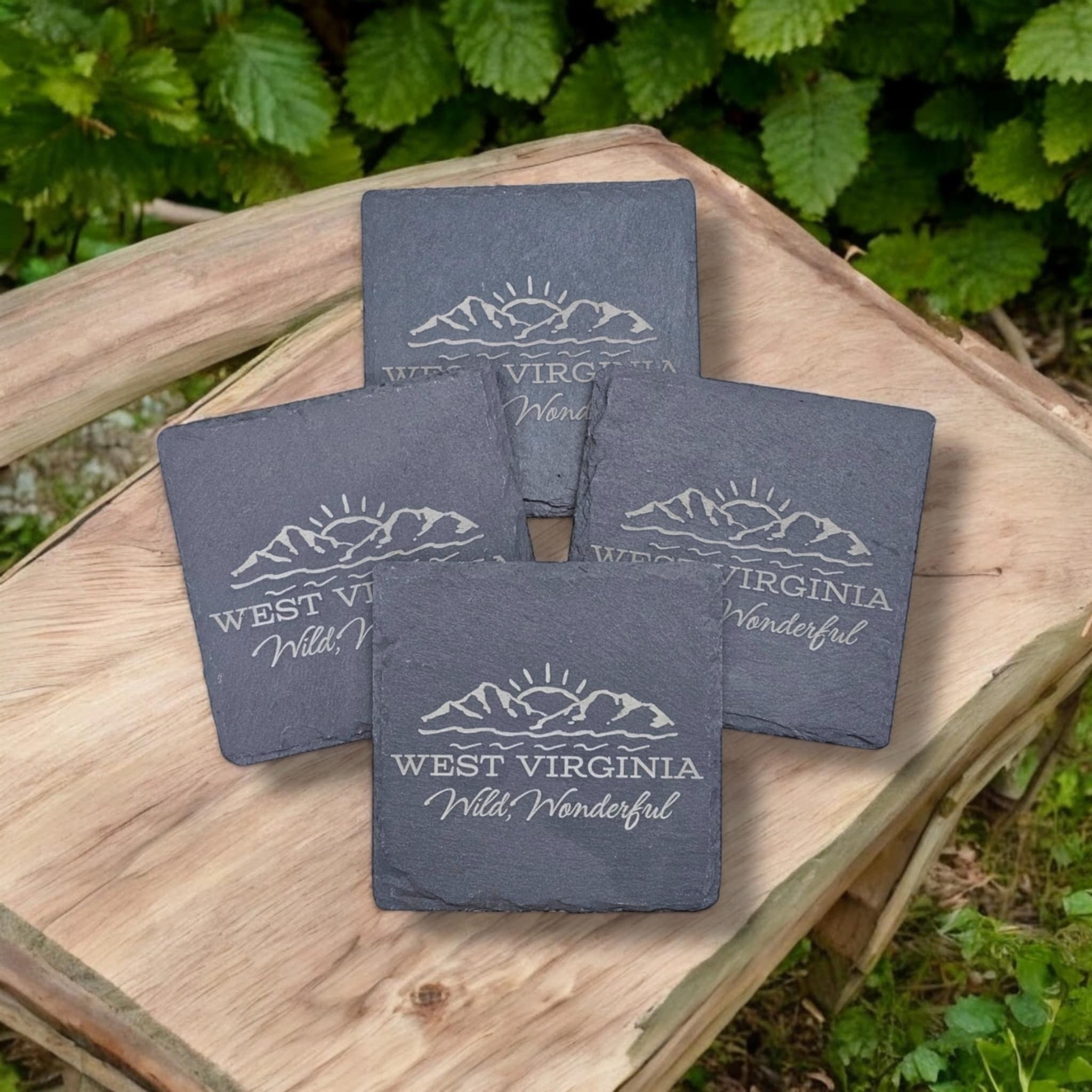 Wild Wonderful West Virginia Slate Coasters